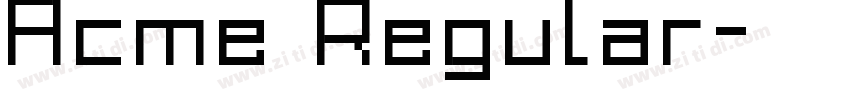 Acme Regular字体转换